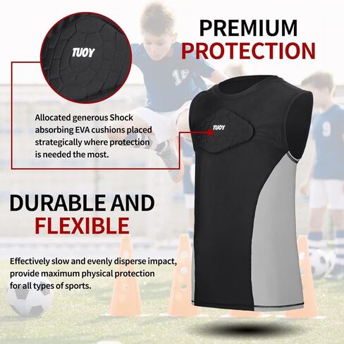 قميص واقي الصدر للأطفال الشباب وحارس القلب للبيسبول وكرة القدم واللاكروس in Kuwait