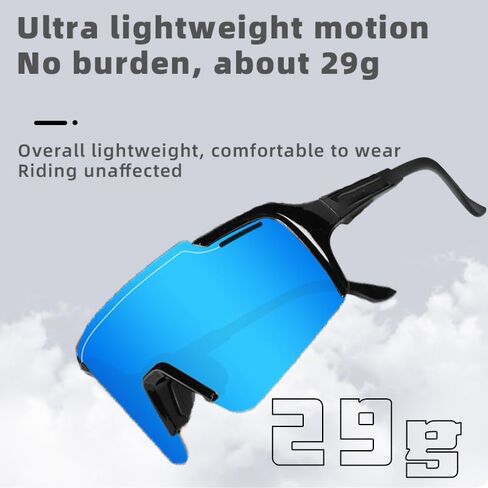 Motorcycle Riding Glasses Bike Goggles UV Protection【3 Replaceable Lens】 Multicolored eyewear For Cycling,Running,Fishing in Saudi Arabia