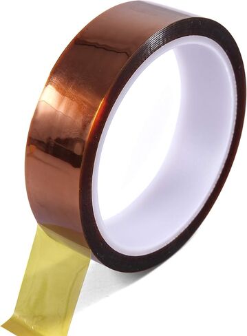 شريط بوليميد مقاوم للحرارة/شريط فيلم بوليميد - درجات حرارة عالية - 1 بوصة × 36 ياردة، 2 مل - رائع للحام والطباعة ثلاثية الأبعاد والإخفاء in Kuwait