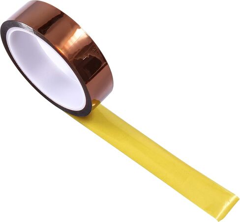 شريط بوليميد مقاوم للحرارة/شريط فيلم بوليميد - درجات حرارة عالية - 1 بوصة × 36 ياردة، 2 مل - رائع للحام والطباعة ثلاثية الأبعاد والإخفاء in Kuwait