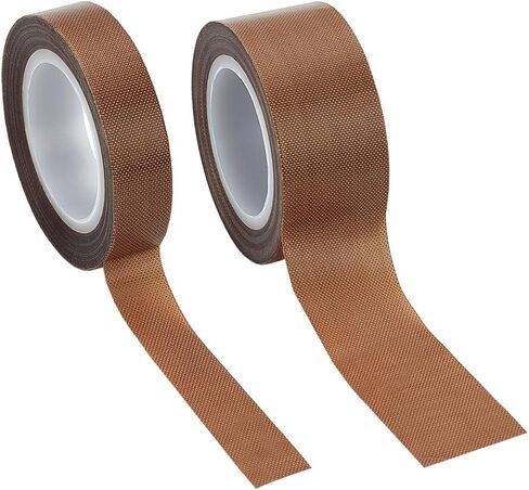 شريط تفلون لاصق مقاس 2 من BENECREAT، شريط قماشي مطلي بـ 0.5 بوصة 1 بوصة من مادة PTFE شريط PTFE بدرجة حرارة عالية لآلة سد الفراغ، والخشب، والأثاث in Saudi Arabia