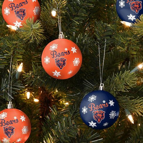 FOCO NFL Unisex-Adult NFL Team Logo 5-Pack Shatterproof Holiday Tree Ball Ornament Set in Saudi Arabia