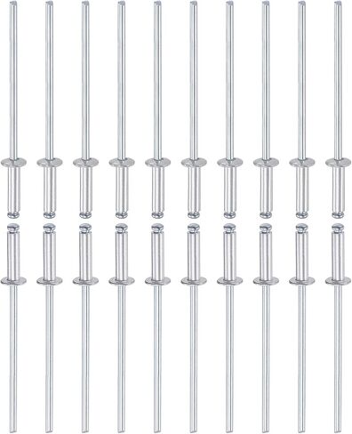 2.4mm x 9mm (DxL) Blind Rivets - 120Pack - Good for Machinery Joining - Aluminum Dome Open End Rivet in Saudi Arabia