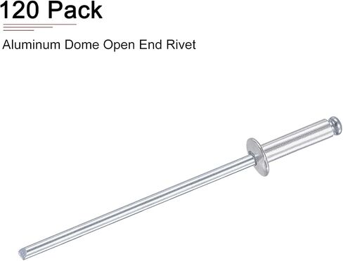 2.4mm x 9mm (DxL) Blind Rivets - 120Pack - Good for Machinery Joining - Aluminum Dome Open End Rivet in Saudi Arabia