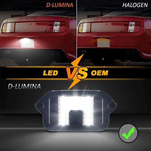 D-Lumina LED License Plate Lights Tag Lamp Assembly Compatible with Fo-rd Flex Focus Fusion Taurus Mus-tang Lincoln Mercury, 6000K White 2-Pieces in Saudi Arabia