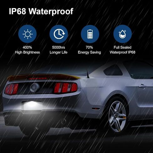 D-Lumina LED License Plate Lights Tag Lamp Assembly Compatible with Fo-rd Flex Focus Fusion Taurus Mus-tang Lincoln Mercury, 6000K White 2-Pieces in Saudi Arabia