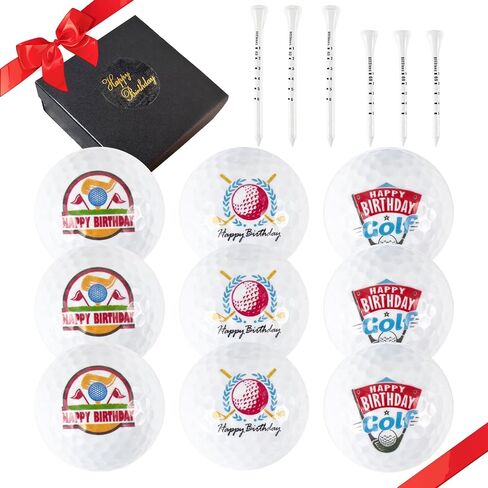 Happy Birthday Golf Ball Set for Golfer Novelty Gift for Dad Men Women Golf Ball Gift Set Double Practice Golf Ball in Saudi Arabia