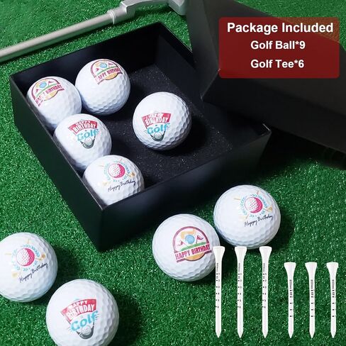 Happy Birthday Golf Ball Set for Golfer Novelty Gift for Dad Men Women Golf Ball Gift Set Double Practice Golf Ball in Saudi Arabia