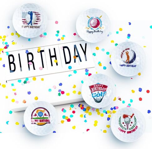 Happy Birthday Golf Ball Set for Golfer Novelty Gift for Dad Men Women Golf Ball Gift Set Double Practice Golf Ball in Saudi Arabia