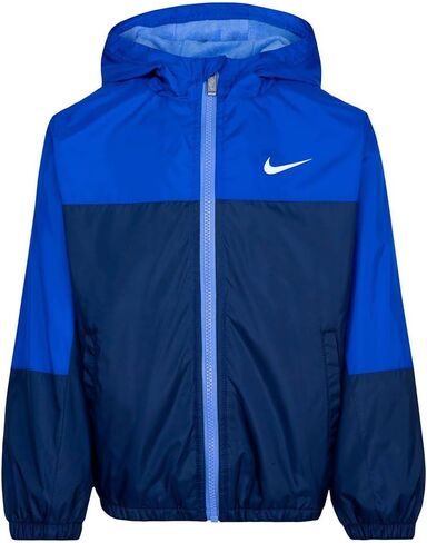 Nike Fleece Lined Woven Jacket - Blue - Kids Size 7 in Saudi Arabia