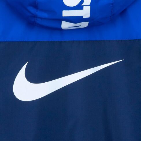 Nike Fleece Lined Woven Jacket - Blue - Kids Size 7 in Saudi Arabia