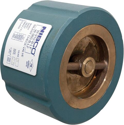 NIBCO - NLN10XK W910B-LF/W960B-LF صمام فحص الرقاقة الصامت الخالي من الرصاص، الفئة 125، جسم حديدي، مقعد وقرص برونزي، 6 بوصة in Kuwait