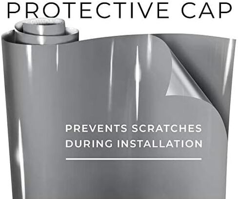 VViViD+ Ultra Gloss Nardo Dark Grey Vinyl Car Wrap Premium Paint Replacement Film Roll with Nano Air Release Technology, Stretchable Protective Cap Liner, Self Adhesive (1.5ft x 5ft) in Saudi Arabia