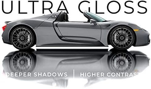 VViViD+ Ultra Gloss Nardo Dark Grey Vinyl Car Wrap Premium Paint Replacement Film Roll with Nano Air Release Technology, Stretchable Protective Cap Liner, Self Adhesive (1.5ft x 5ft) in Saudi Arabia