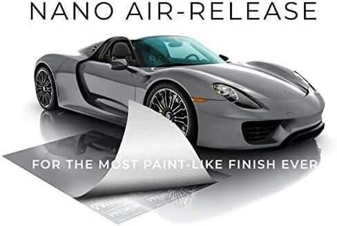 VViViD+ Ultra Gloss Nardo Dark Grey Vinyl Car Wrap Premium Paint Replacement Film Roll with Nano Air Release Technology, Stretchable Protective Cap Liner, Self Adhesive (1.5ft x 5ft) in Saudi Arabia