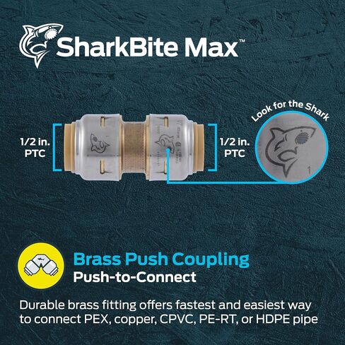 SharkBite 3/8 Inch to 1 Inch Pro Push to Connect Disconnect Tool, PEX Pipe, Copper, CPVC, PE-RT, HDPE, PROD3810 in Saudi Arabia