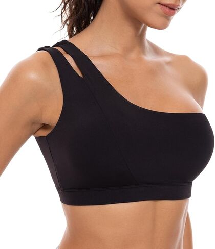 حمالة صدر رياضية للسيدات من Lavento بكتف واحد - حزام مقصوص منخفض التأثير غير متماثل للتمرينات الرياضية in Kuwait