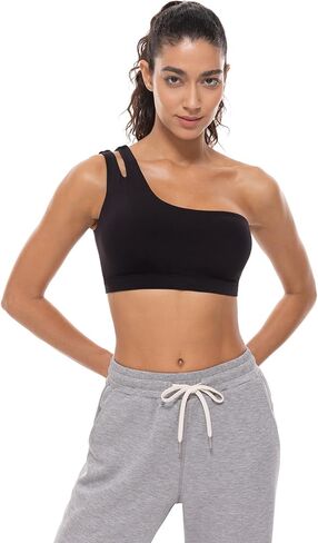 حمالة صدر رياضية للسيدات من Lavento بكتف واحد - حزام مقصوص منخفض التأثير غير متماثل للتمرينات الرياضية in Kuwait