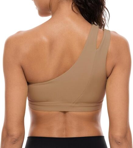 Lavento Women's One Shoulder Sports Bra - Cutout Strap Low Impact Asymmetrical Workout Yoga Bras in Saudi Arabia