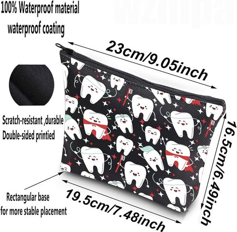 WZMPA Funny Dentist Cosmetic Bag Dental Assistant Gift Dental Hygienist Makeup Zipper Pouch Bag Dentist Graduation Gift (Dentist) in Kuwait