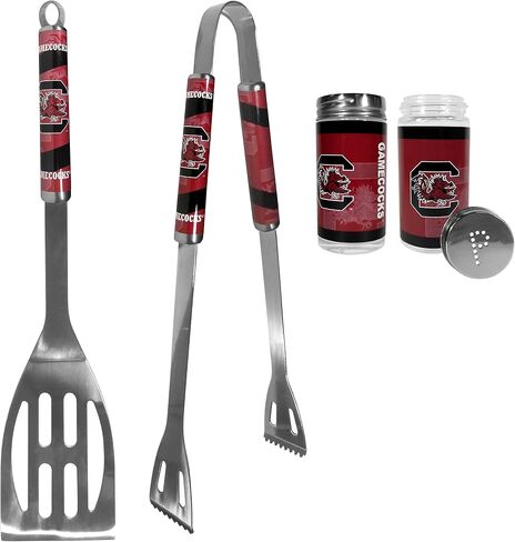 NCAA Siskiyou Sports Fan Shop South Carolina Fighting Gamecocks 2 قطعة مجموعة شواء مع باب خلفي ملح وفلفل هزاز مقاس واحد لون الفريق in Saudi Arabia