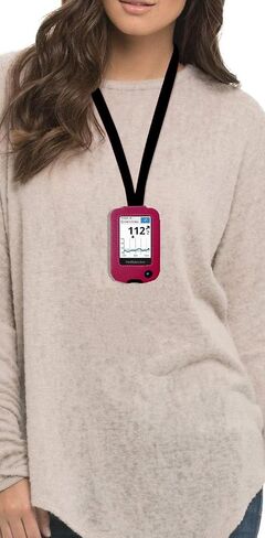 Fitted Leather Case W/Screen Protector & Pocket (Lanyard Included) for Freestyle Libre 3, Freestyle Libre 2 (Hot Pink) in Saudi Arabia