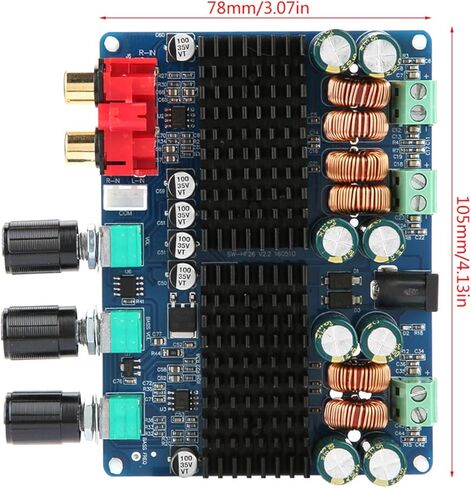 HF26 TPA3116 رقمي 50 وات * 2 + 100 وات 2.1 قناة مضخم صوت لوحة مكبر كهربائي 12-26 فولت تيار مستمر in Kuwait