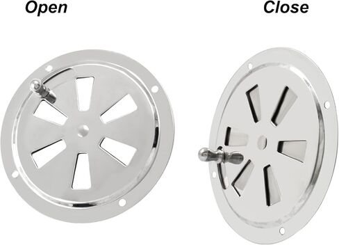 فتحة تهوية عادم شواية صغيرة - مثبط فتحة تهوية موقد 4 بوصة للتحكم الأمثل في تدفق الهواء - مثالية للقوارب والإكسسوارات البحرية in Kuwait