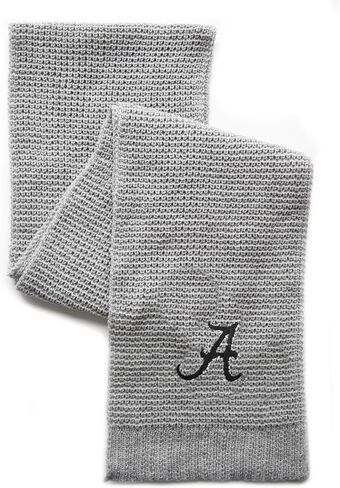 Littlearth unisex-adult NCAA Alabama Crimson Tide Waffle Knit Scarf, Grey, 70" x 8" in Saudi Arabia