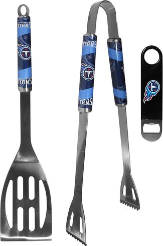 مجموعة شواء Siskiyou Sports NFL Tennessee Titans للجنسين مكونة من قطعتين وفتاحة زجاجات، ألوان الفريق، مقاس واحد in Saudi Arabia