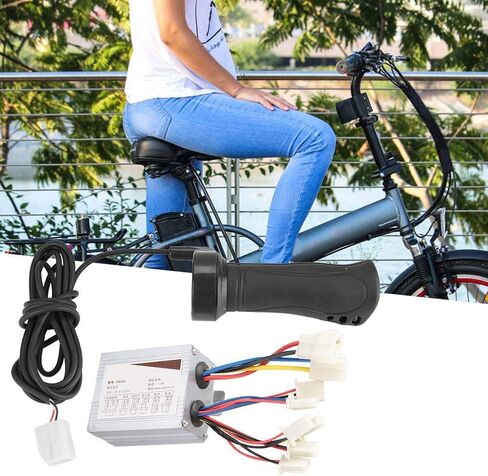 Yoidesu 24v / 36v / 48v 500W Motor Brushed Controller Box Speed Controller & Throttle Grip for Electrical Scooter E Bike Tricycle (24v) in Saudi Arabia