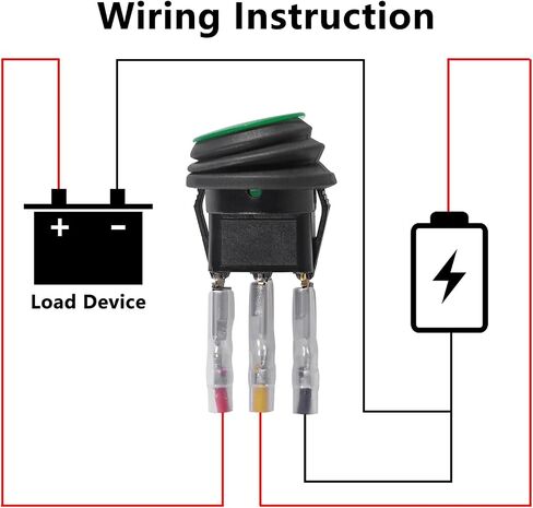 4PCS Round Rocker Switch 12V 20A with Shell 12V LED Rocker Toggle Switch Lighted ON Off SPST 3 Pin Rocker Switch 12 Volt Waterproof for Automotive Car Boat in Saudi Arabia