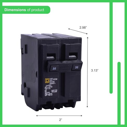 مربع D - HOM235CP Homeline قاطع دائرة ثنائي القطب 35 أمبير in Saudi Arabia