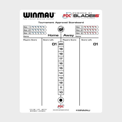 Winmau Dry Wipe Darts Scoreboard in Saudi Arabia