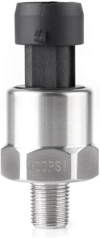 GOTOTOP Pressure Transducer 100PSI Pressure Transducer Sender Sensor Stainless Steel Oil Pressure Sensor for Oil Fuel Air Water (100PSI) in Saudi Arabia