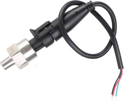 GOTOTOP Pressure Transducer 100PSI Pressure Transducer Sender Sensor Stainless Steel Oil Pressure Sensor for Oil Fuel Air Water (100PSI) in Saudi Arabia