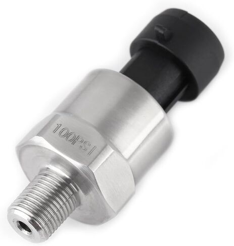 GOTOTOP Pressure Transducer 100PSI Pressure Transducer Sender Sensor Stainless Steel Oil Pressure Sensor for Oil Fuel Air Water (100PSI) in Saudi Arabia