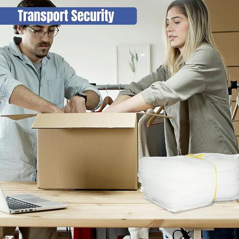 50 قطعة من أكياس تعبئة الفقاعات، حقيبة فقاعات شفافة مقاس 12 × 16 بوصة مع 3 قطع شريط جانبي مزدوج، أكياس فقاعات مزدوجة الجدران للتعبئة والنقل والشحن للأطباق الزجاجية الهشة in Kuwait