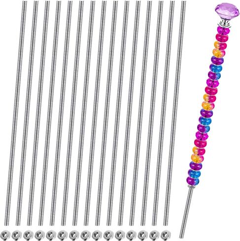 15 PCS 10 in M4 Threaded Rod with 15 Pcs Hex Nuts, Stainless Steel Fully Rod Threaded for Beaded Garden Stake Rods Outdoor Decoration in Saudi Arabia
