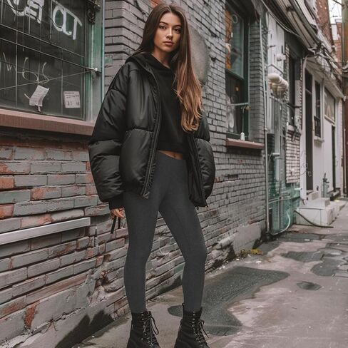 High Waisted Leggings for Women - Soft Tummy Control Yoga Workout Pants Cycling Dancing Tights in Saudi Arabia