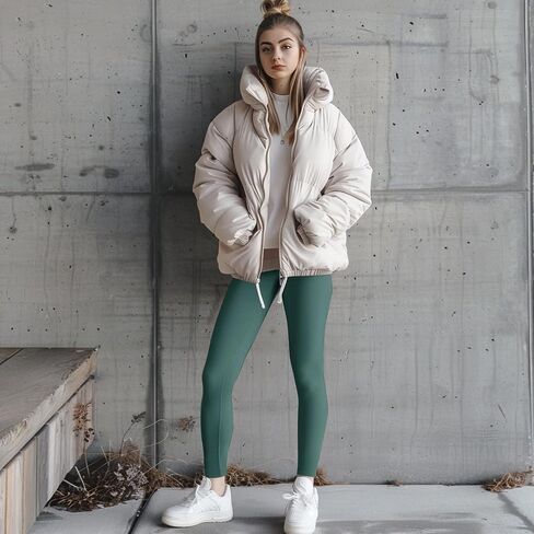 High Waisted Leggings for Women - Soft Tummy Control Yoga Workout Pants Cycling Dancing Tights in Saudi Arabia