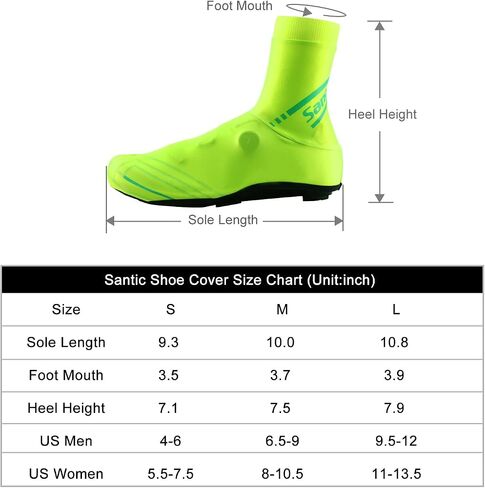 Santic Cycling Shoe Covers Unisex Windproof Bike Cycling Overshoes Winter Thermal Sports Accessories 1 Pair … in Saudi Arabia