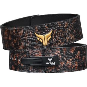 Mytra Fusion Weight Lifting Belt Real Leather Lifting Belt With Lever Workout Bet for Men & Women Powerlifting Belt