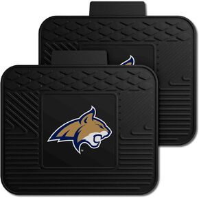 FANMATS 12612 Montana State Grizzlies 2-Piece Heavy Duty Vinyl Car Mat Set, Front Row Floor Mats, All Weather Protection, Universal Fit, Deep Resevoir Design