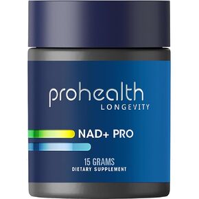 ProHealth NAD+ Pro (15 Grams) NAD Booster - Pure Nicotinamide Adenine Dinucleotide Bioavailable Powder Longevity