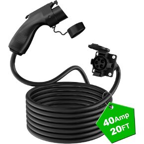 J1772 Extension Cable, 40Amp 20ft EV Extension Cord for EV Charging Stations
