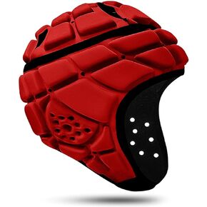 Flag Football Helmet Pro Rugby Scrum Cap Padded Headgear Adjustable Adult Youth Red Black Head Protector