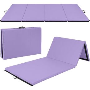 Best Choice Products 10x4ft 4-Panel Foam Folding Exercise Gym Mat for Gymnastics, Aerobics, Yoga w/ Handles