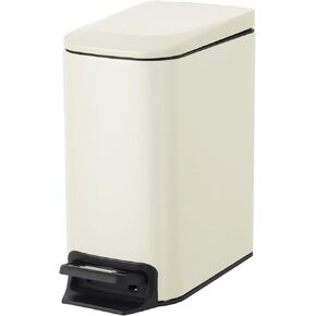 Cesun Small Bathroom Trash Can with Lid Soft Close, Step Pedal, 6 Liter / 1.6 Gallon Stainless Steel Garbage Can with Removable Inner Bucket, Anti-Fingerprint Finish (Matt Black)