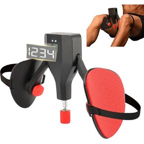 Thigh Master,Thigh Trainer,77 lbs Adjustable Resistance Inner Thigh Exerciser,Pelvic Hip Kegel Floor Trainer Strength Exercise Buttock Glute Legs Workout Equipment with Counting Display,2 Fxed Strap
